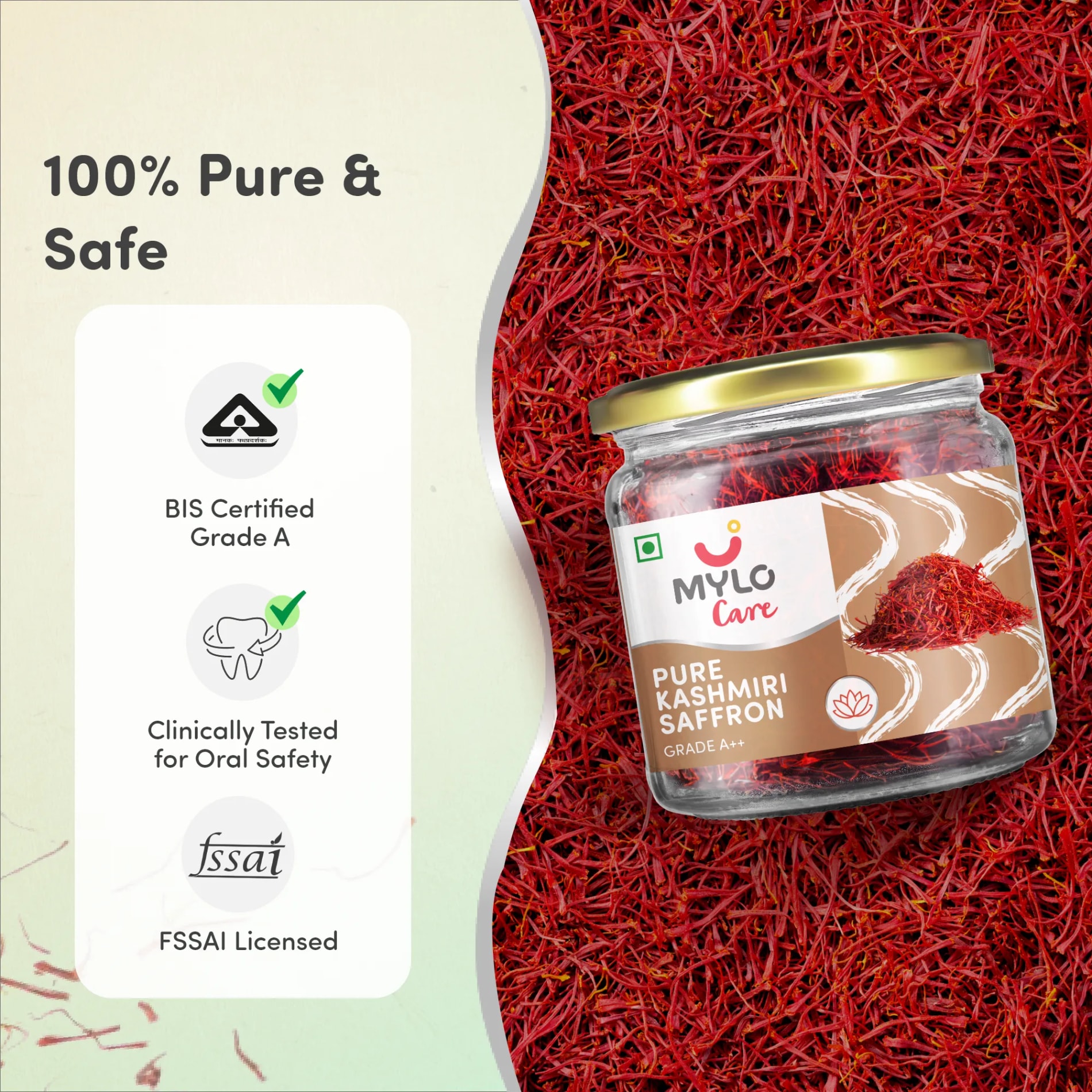 Pregnancy Wellness Super Saver Combo - Stretch Marks Cream for Women 100g + Long Grain Pure Saffron for Pregnant Women (Kesar) - 2g