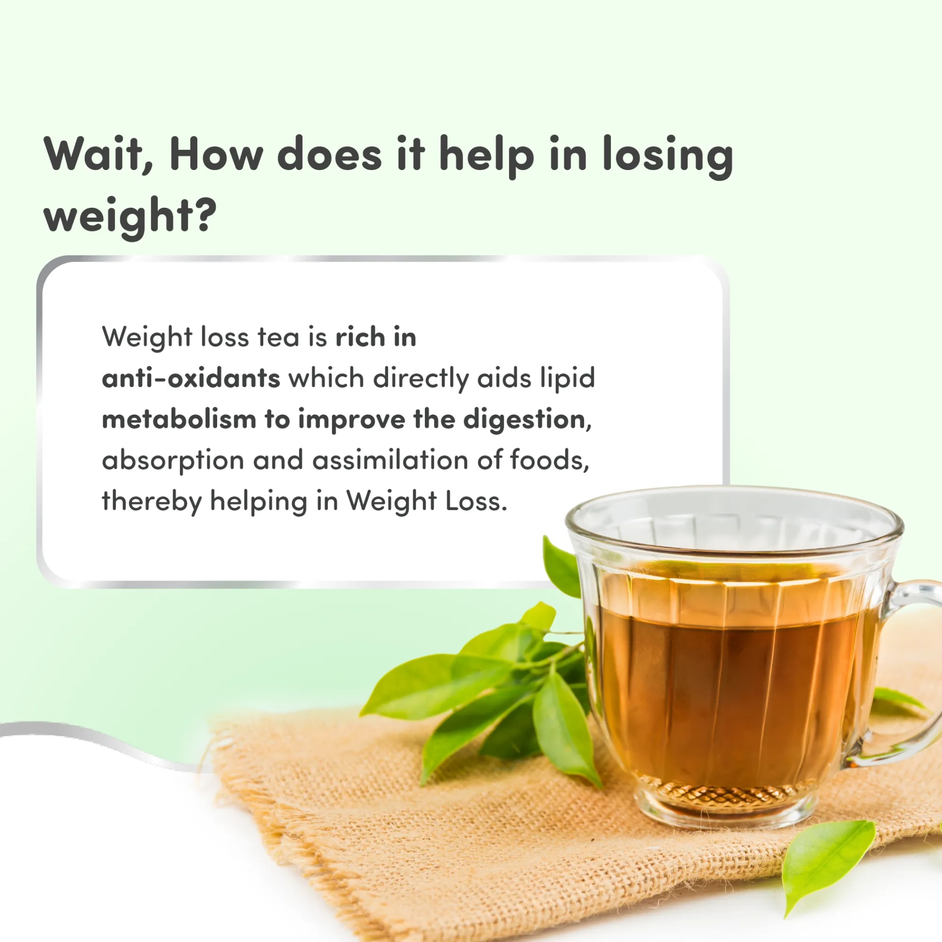 100% Natural Weight Loss Tea- 30 Tea Bags | Reduces Belly Fat | Boosts Metabolism & Improves Digestion | Improves Sleep | NABL Lab Tested - Pack of 2