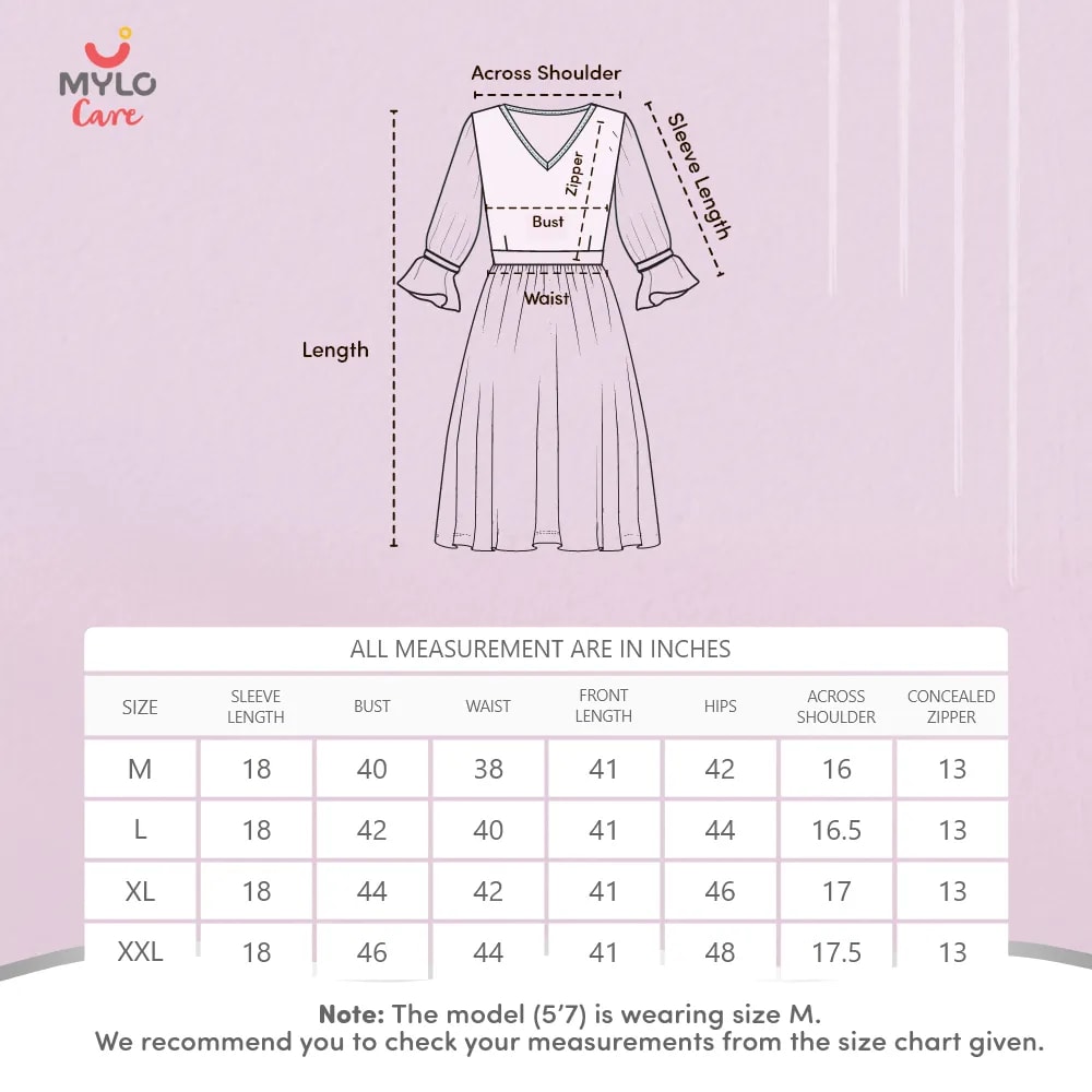 Maternity Dresses For Women with Both Side Zipper For Easy Feeding | Adjustable Belt for Growing Belly | Maxi Nighty Dress | Pink Rose | L