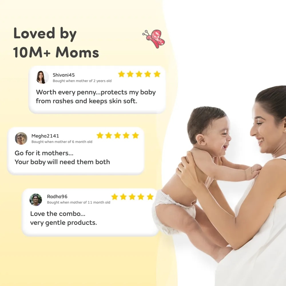Baby Diaper Pants Medium (M) 7-8 kgs - (76 count) Leak Proof + Extra Virgin Coconut Oil (200ml)