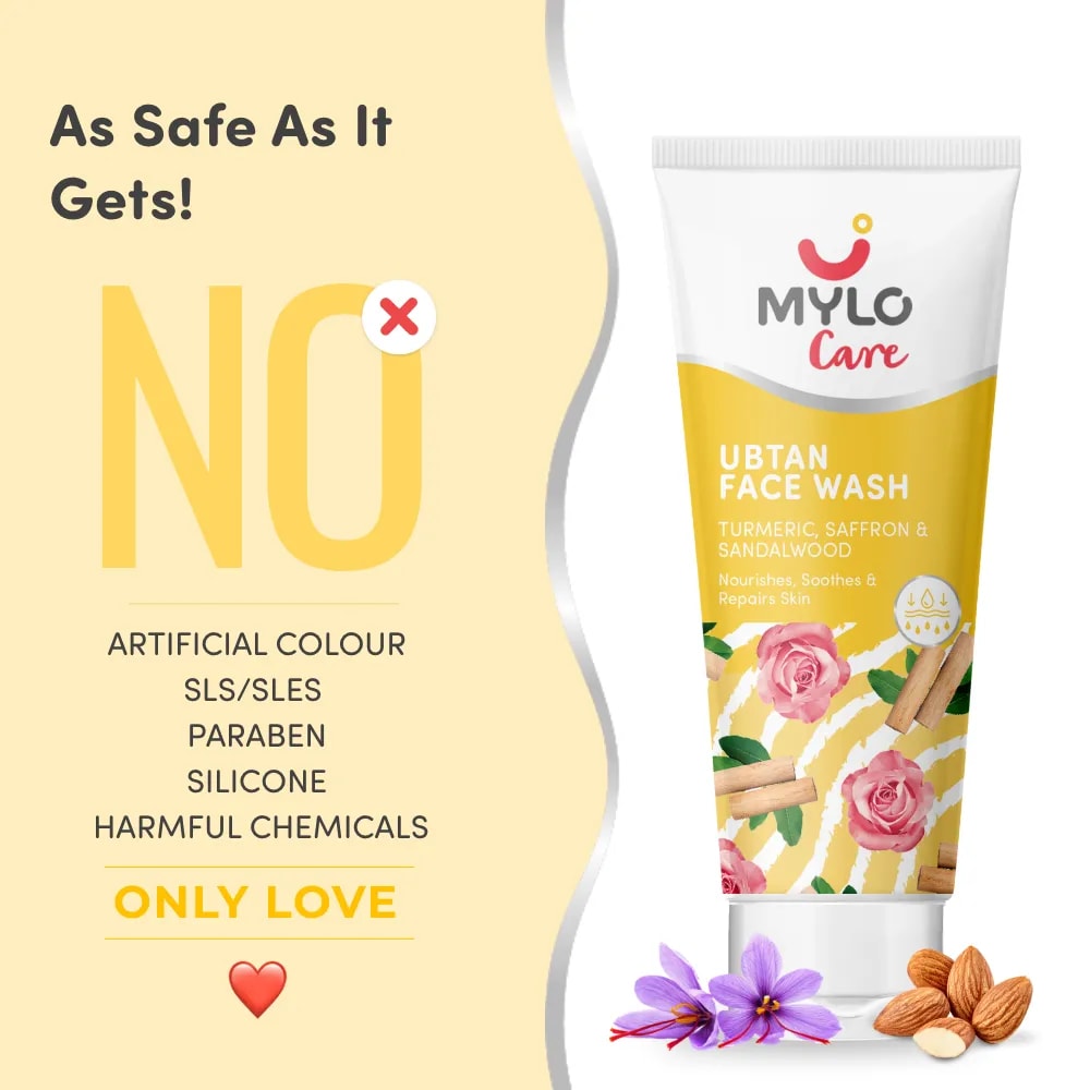 Ubtan Face Wash with Saffron, Nalpamaradi Oil & Turmeric | Brightens Skin | Removes Dead Skin Cells | Fights Acne | Lightens Skin (100 gm)