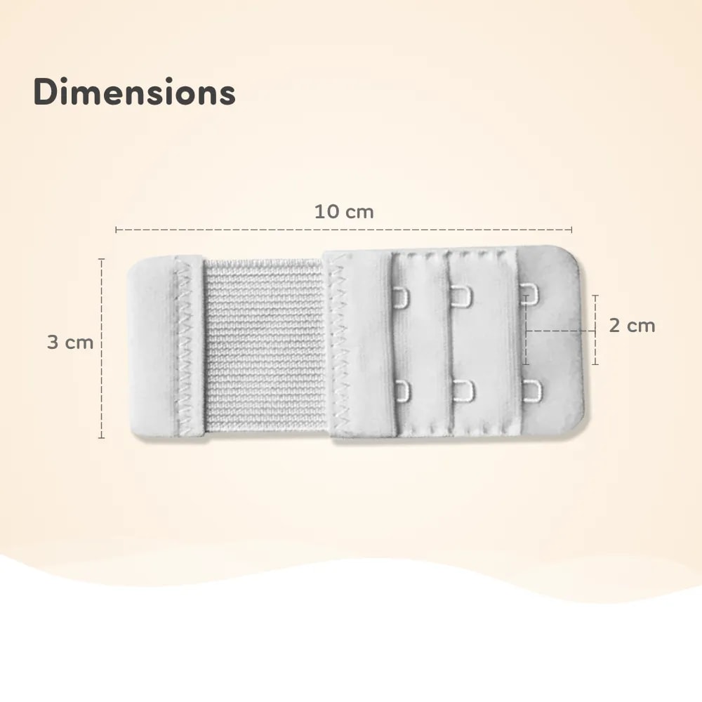 Bra Extenders with Extra Elastic Hooks | Makes Bra Comfortable | Increases Bra Band Strength - White - Pack of 3