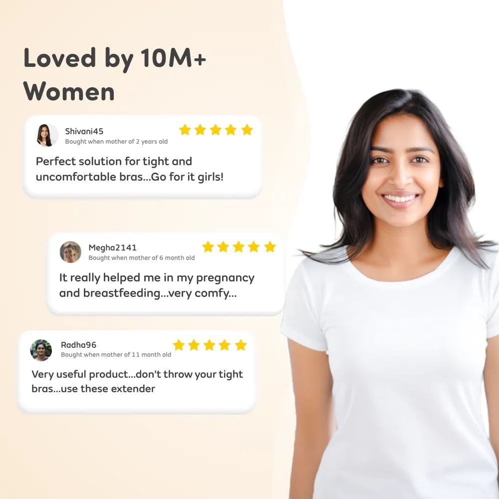 Bra Extenders with Extra Elastic Hooks | Makes Bra Comfortable | Increases Bra Band Strength - White - Pack of 3