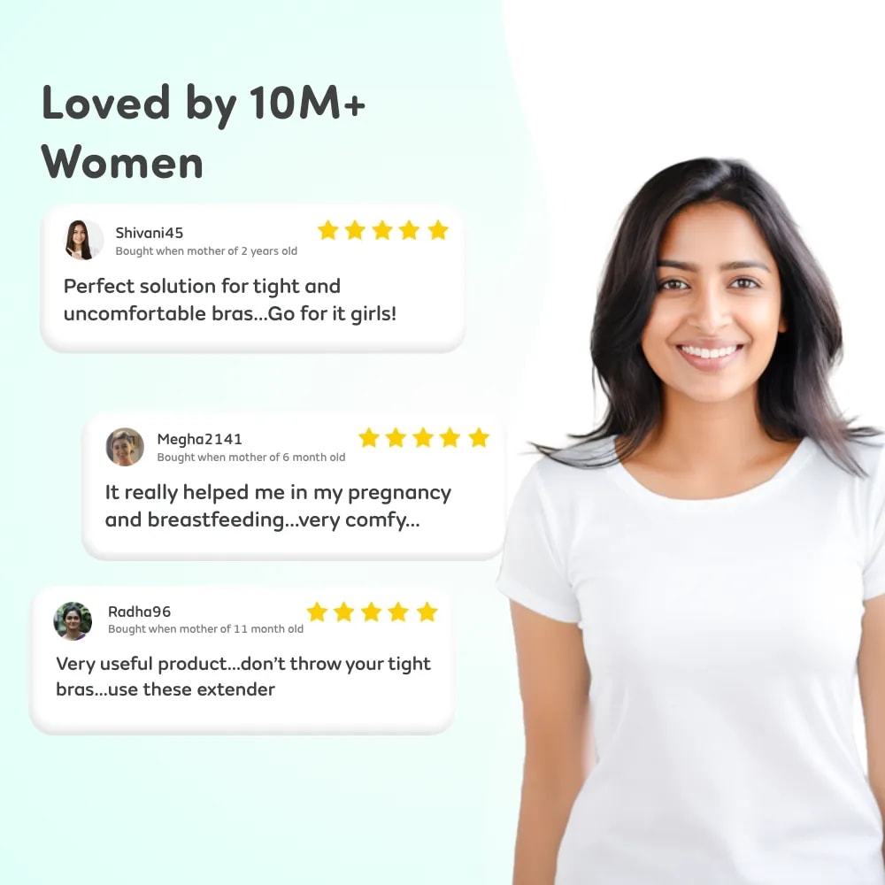 Bra Extenders with Extra Elastic Hooks | Makes Bra Comfortable | Increases Bra Band Strength - Skin - Pack of 3