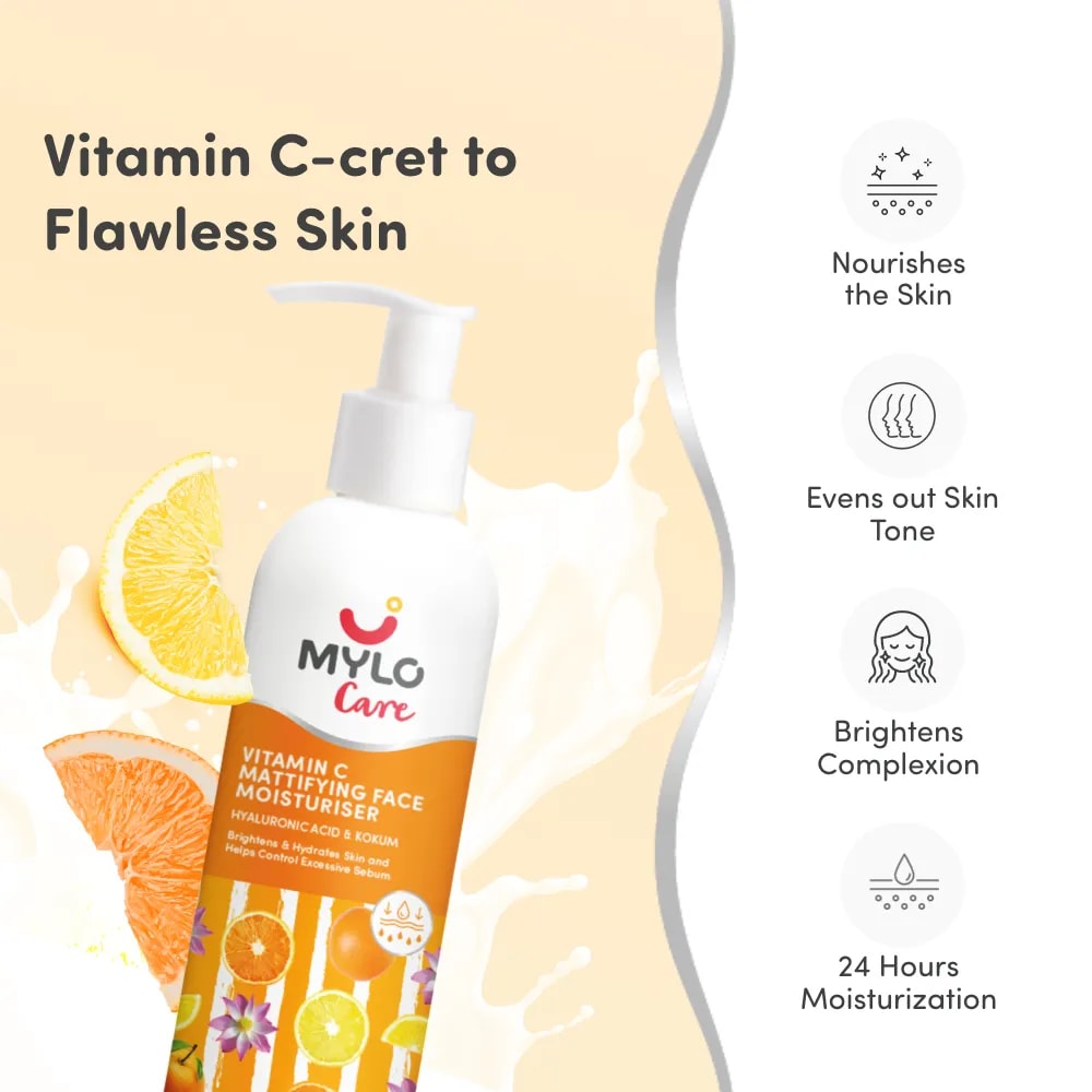 Vitamin C Face Moisturizer (100gm) Mattifying | Nourishes the skin | Non-greasy | Brightens Complexion | Fights Free Radical Damage