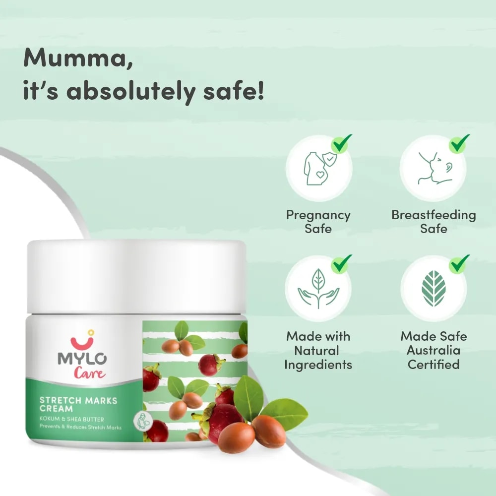 Stretch Marks Cream for Women - Clinically Proven | Removes Stretch Marks | Made Safe Certified | Safe During Pregnancy & Breastfeeding (100ml + 100ml) Pack of 2