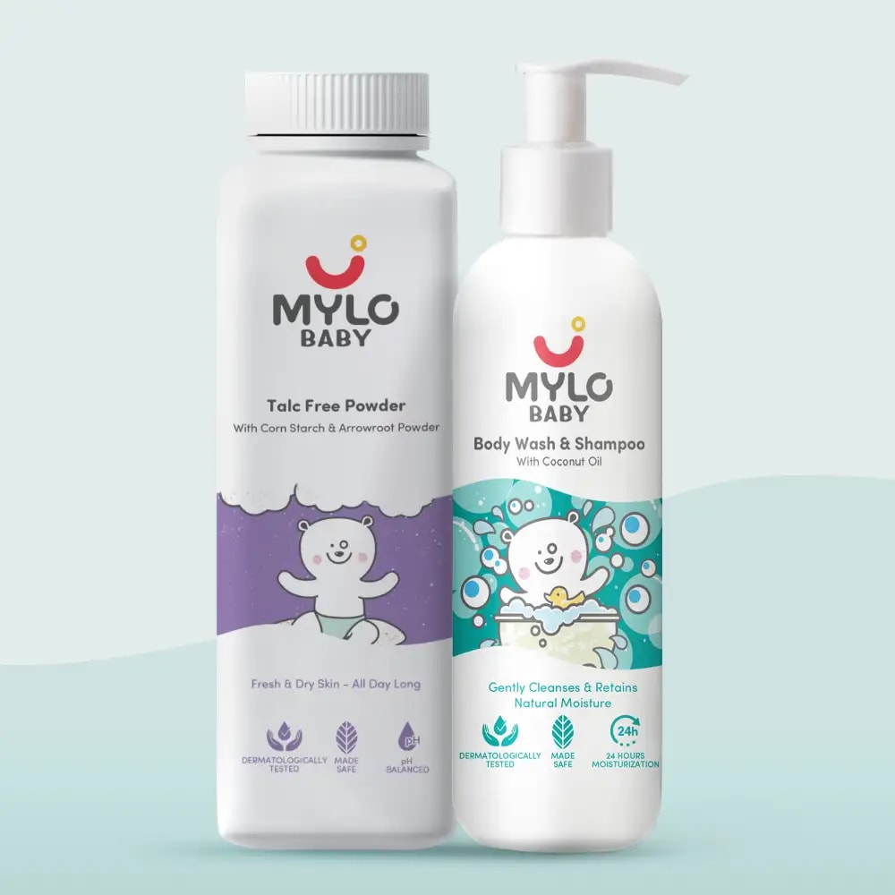 Baby Head to Toe Wash (200ml)  + Baby Powder (300gm)