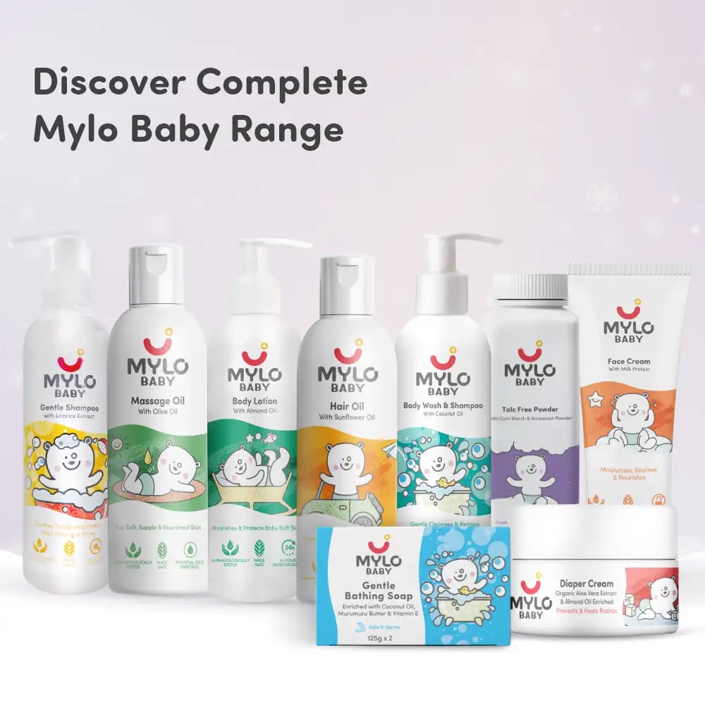 Baby Bath Regime Kit - Massage Oil (200ml), Head to Toe Wash (200ml) & Talc-Free Powder (300gm)