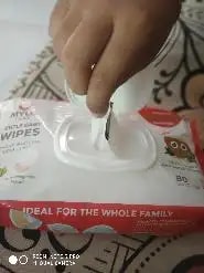 Gentle Baby Wipes With Lid - Organic Coconut Oil, Neem, Aloe Vera and Vitamin E | 98% Pure Water | Dermatologically Tested (Pack of 3) - 72 Wipes Per Pack