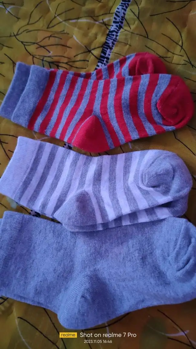 Baby Socks 0-6 Months | Elasticated & Antibacterial | Breathable, Shrinkable, Sweat & Wear Resistant | Unisex Grey Striped & Solid | Pack of 3