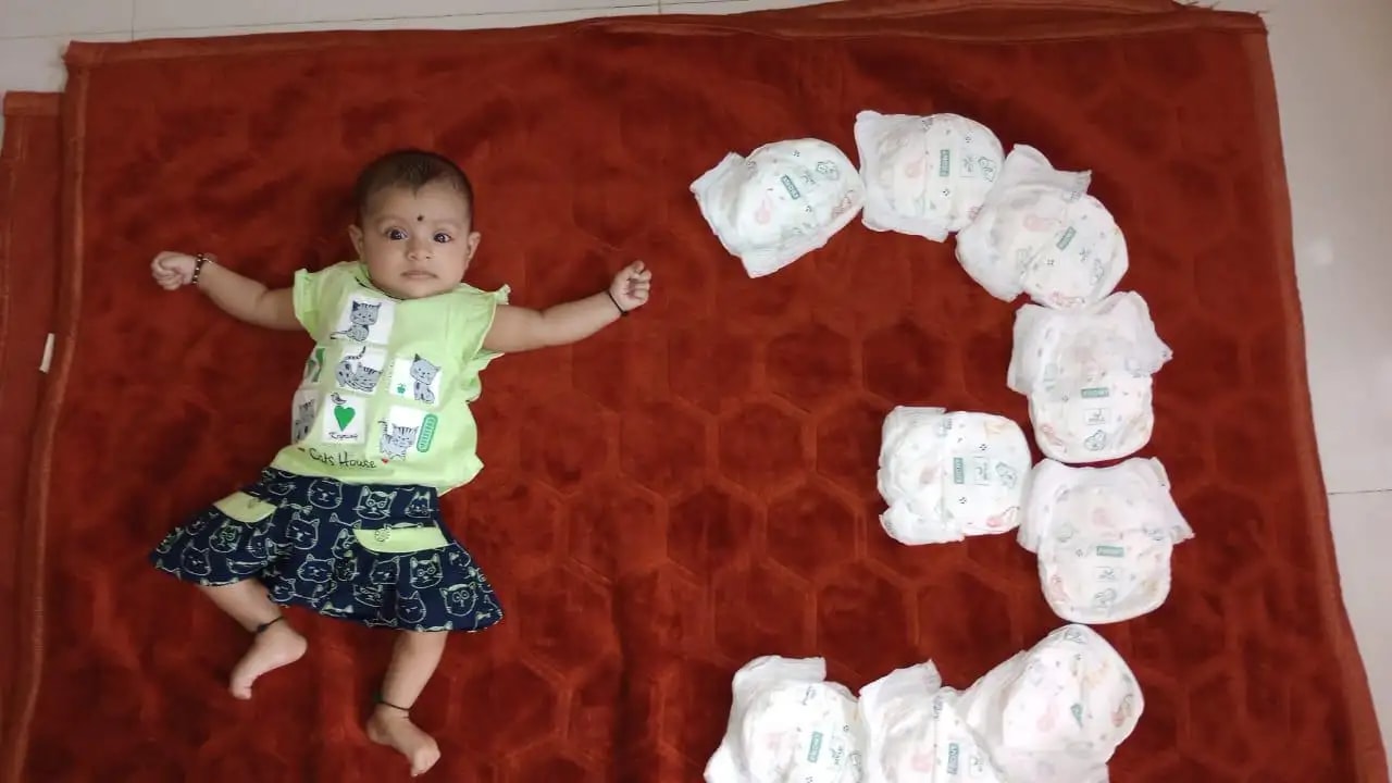 Baby Diaper Pants Small (S) Size 4-8 kgs (42 count) Leak Proof | Lightweight | Rash Free | 12 Hours Protection | ADL Technology (Pack of 1)