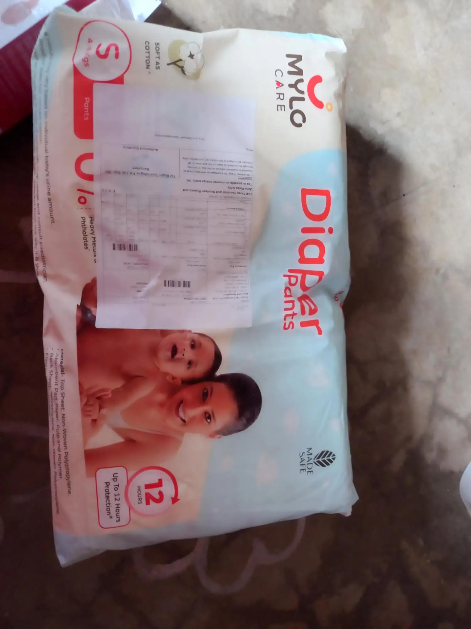 Baby Diaper Pants Small (S) Size 4-8 kgs (42 count) Leak Proof | Lightweight | Rash Free | 12 Hours Protection | ADL Technology (Pack of 1)
