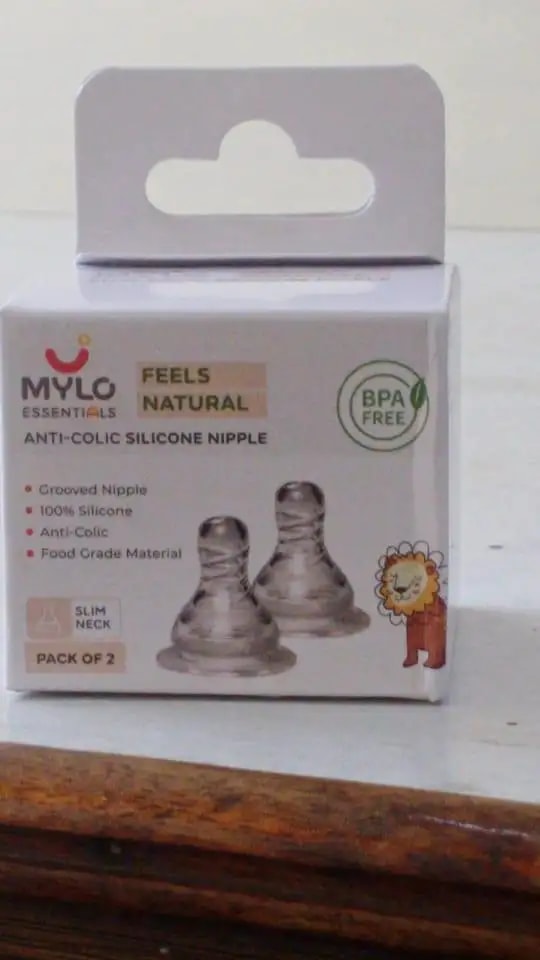 Feels Natural Anti Colic Slow (S) Flow Grooved Baby Nipple | BPA Free | Breast-Like Nipple | Food Grade Material | Wide Base for Better Latch | Can be Sterilized | Microwave Safe | Fits Most Standard Bottles - Pack of 2