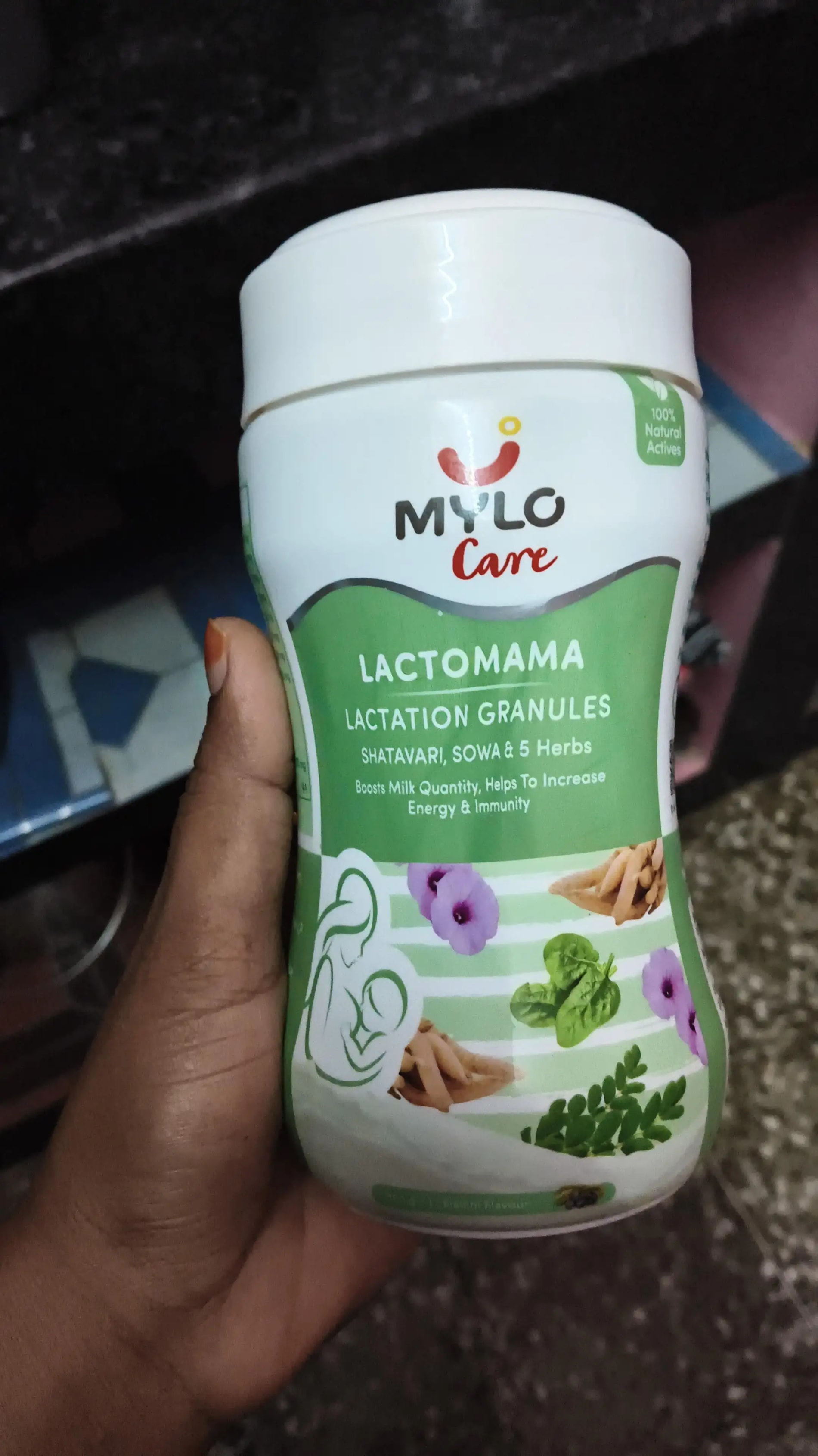 Mylo LactoMama ™ | With Shatavari, Sowa & 5 herbs | Natural Supplement for Boosting Breast Milk | 100% Natural Ingredients | 300g | Pack of 2 | Elaichi