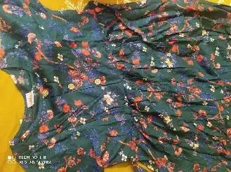 Maternity Dresses For Women with Both Side Zipper For Easy Feeding | Adjustable Belt for Growing Belly | Maxi Nighty Dress | Blue Rose | XXL
