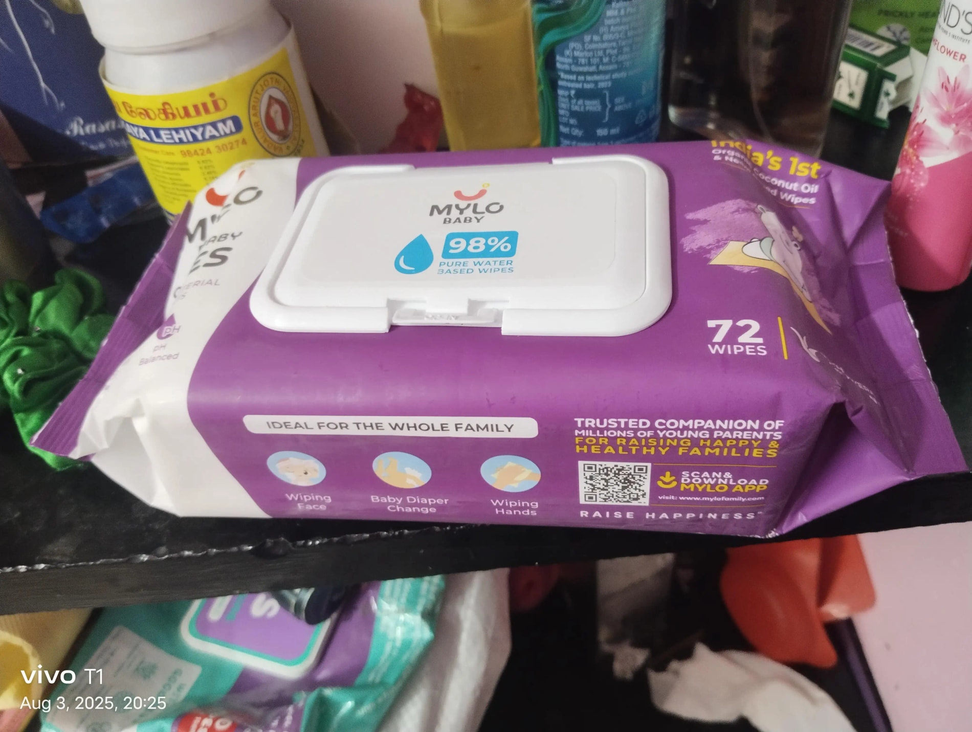 Gentle Baby Wipes with Organic Coconut Oil & Neem With Lid (single pack)