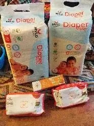 Super Saver Combo - Baby Diaper Pants Medium (M) 7-8 kgs - (76 count) Leak Proof + Extra Virgin Coconut Oil (200ml)