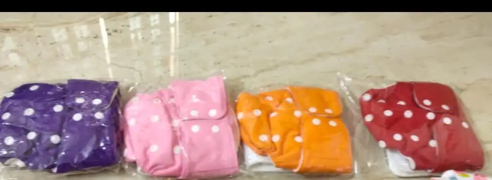 Adjustable Washable & Reusable Cloth Diaper With Dry Feel, Absorbent Insert Pad (3M-3Y) | Oeko-Tex Certified | Prevents Rashes - Assorted Colors - Pack of 4