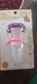 Feels Natural Ultra Soft Fruit & Food Nibbler- Pink | Convenient to Introduce Fruits & Veggies to Baby | Ultra-soft Silicone Mesh for Easy Chewing | Easy One Snap Filling | Helps Relieve Teething Discomfort