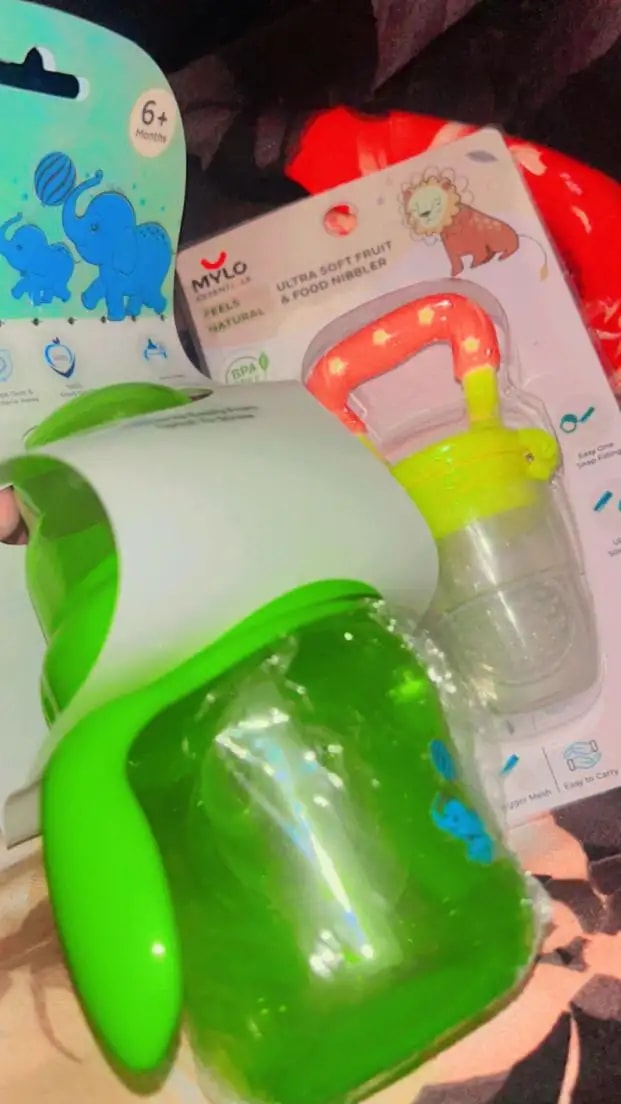 Baby Sipper | 2-in-1 Convertible Sipper with Spout & Straw | Sipper Bottle for Kids - 150ml - BPA-Free (Green)