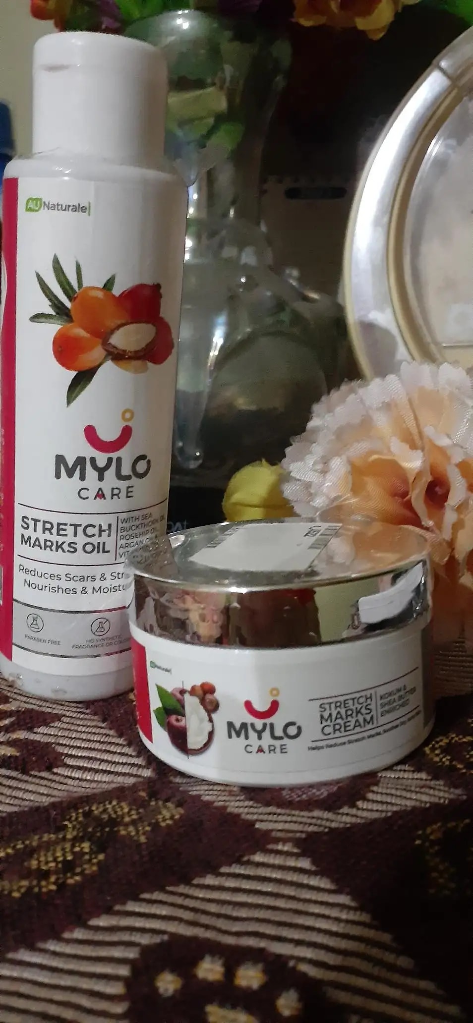 Stretch Marks Kit - Removes Scars | Made with Natural Ingredients | Tightens Skin - (Stretch Mark Oil - 100 ml, Stretch Marks Cream - 100ml)