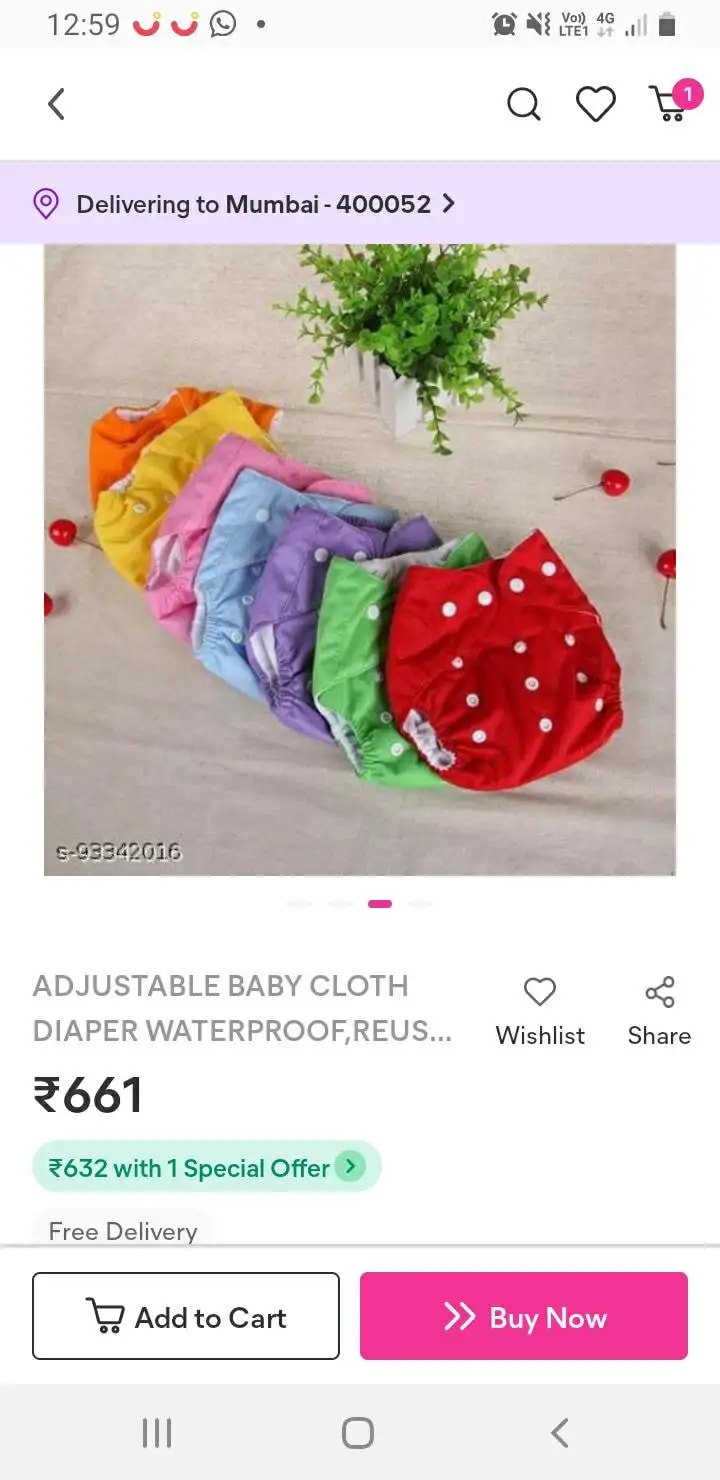 Adjustable Washable & Reusable Cloth Diaper With Absorbent Insert Pad (3M-3Y) | Oeko-Tex Certified | Prevents Rashes - Rainbow & Jungle - Pack of 2