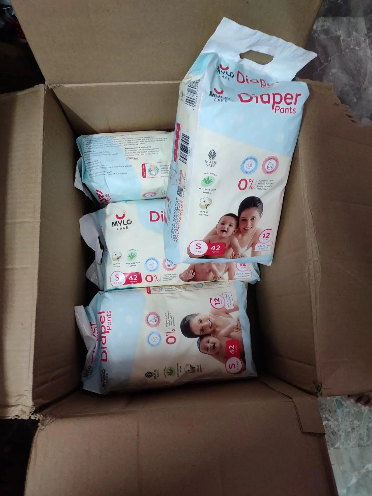 Super Saver Combo - Baby Diaper Pants Medium (M) 7-8 kgs - (76 count) Leak Proof + Extra Virgin Coconut Oil (200ml)