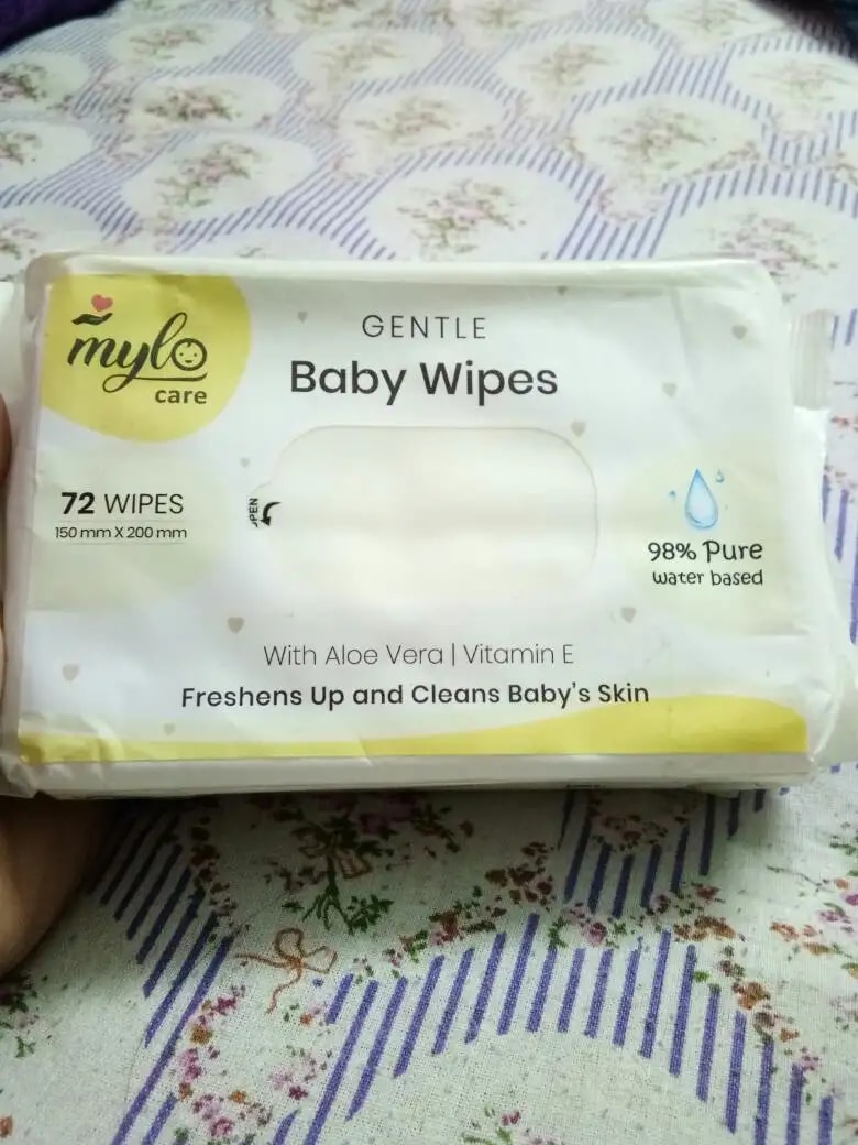 Gentle Baby Wipes With Lid - Organic Coconut Oil, Neem, Aloe Vera and Vitamin E | 98% Pure Water | Dermatologically Tested (Pack of 3) - 72 Wipes Per Pack