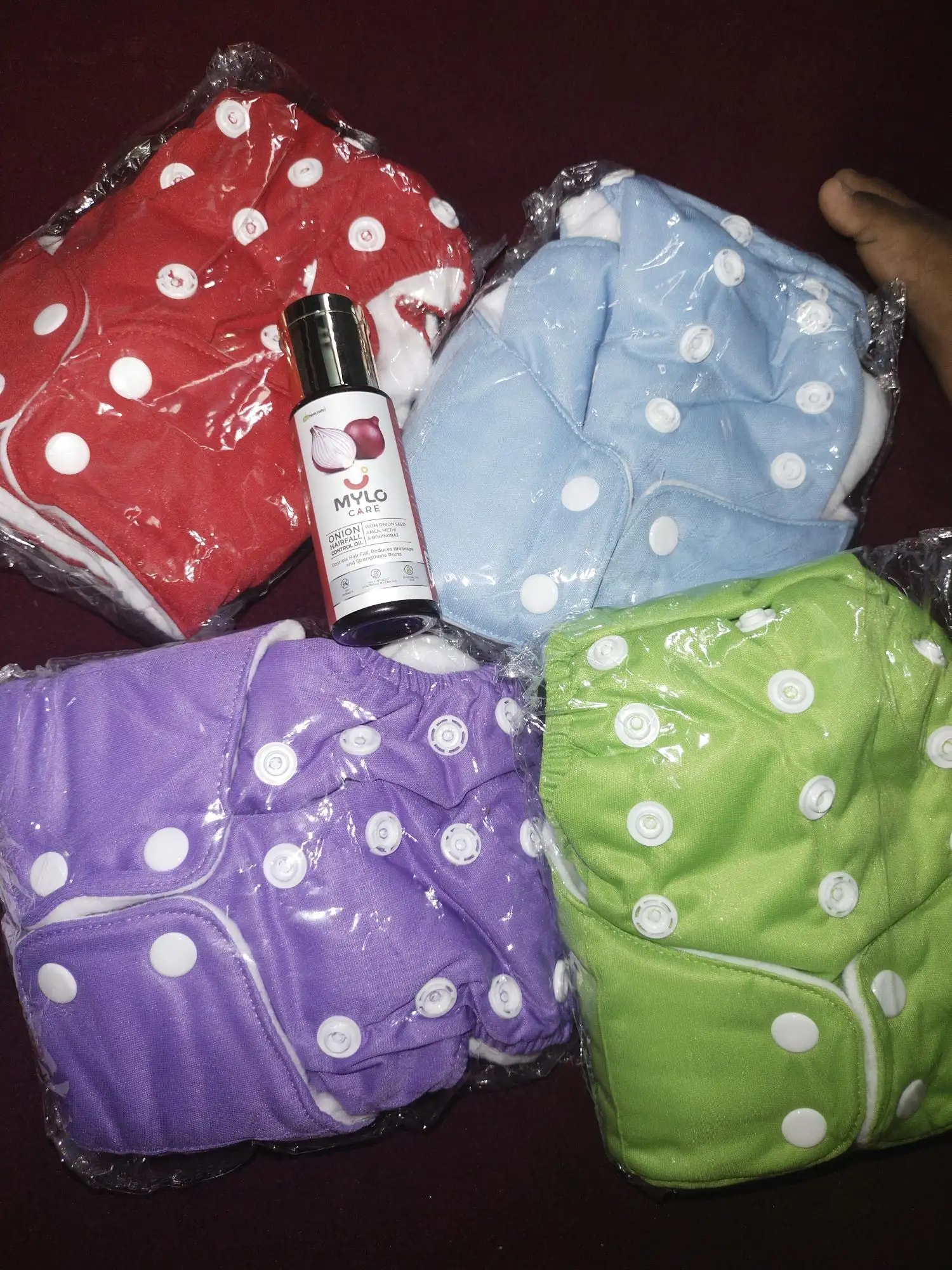 Adjustable Washable & Reusable Cloth Diaper With Dry Feel, Absorbent Insert Pad (3M-3Y) | Oeko-Tex Certified | Prevents Rashes - Assorted Colors - Pack of 4