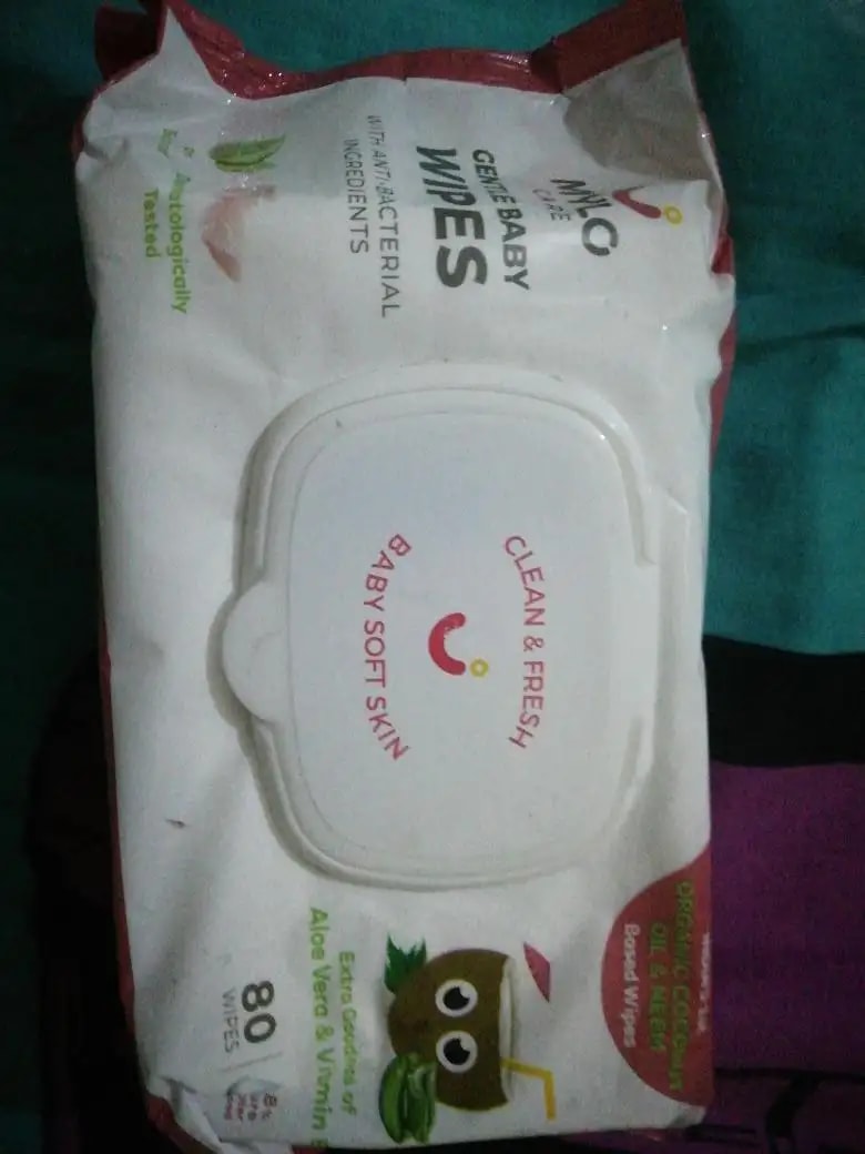 Gentle Baby Wipes With Lid - Organic Coconut Oil, Neem, Aloe Vera and Vitamin E | 98% Pure Water | Dermatologically Tested (Pack of 3) - 72 Wipes Per Pack