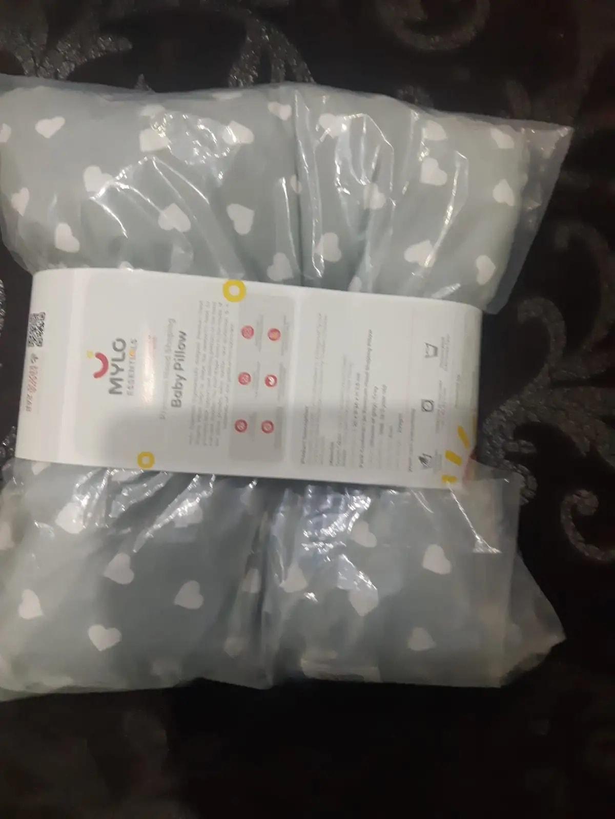 Premium Head Shaping Baby Pillow | Provides Neck Support | Prevents Flat Head Syndrome | Portable & Lightweight | 0-36 Months | Shades of Grey