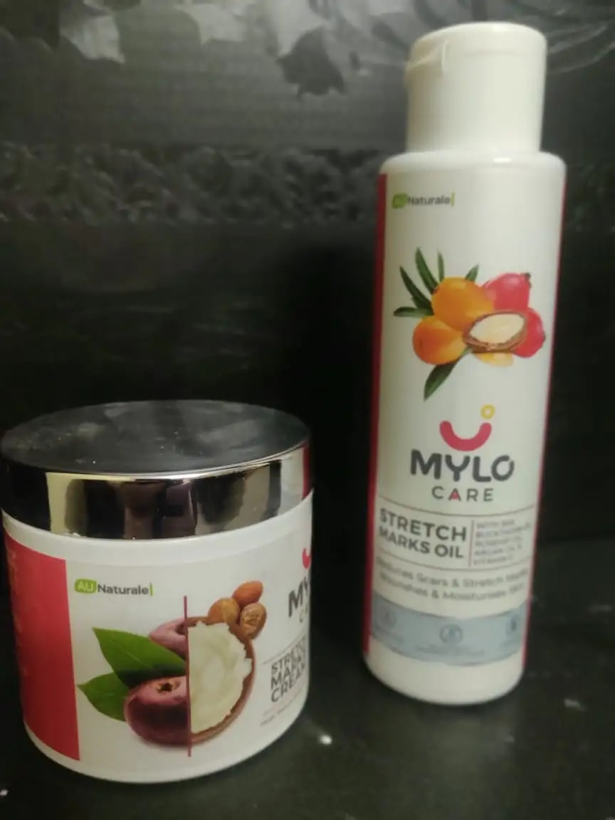 Stretch Marks Kit - Removes Scars | Made with Natural Ingredients | Tightens Skin - (Stretch Mark Oil - 100 ml, Stretch Marks Cream - 100ml)