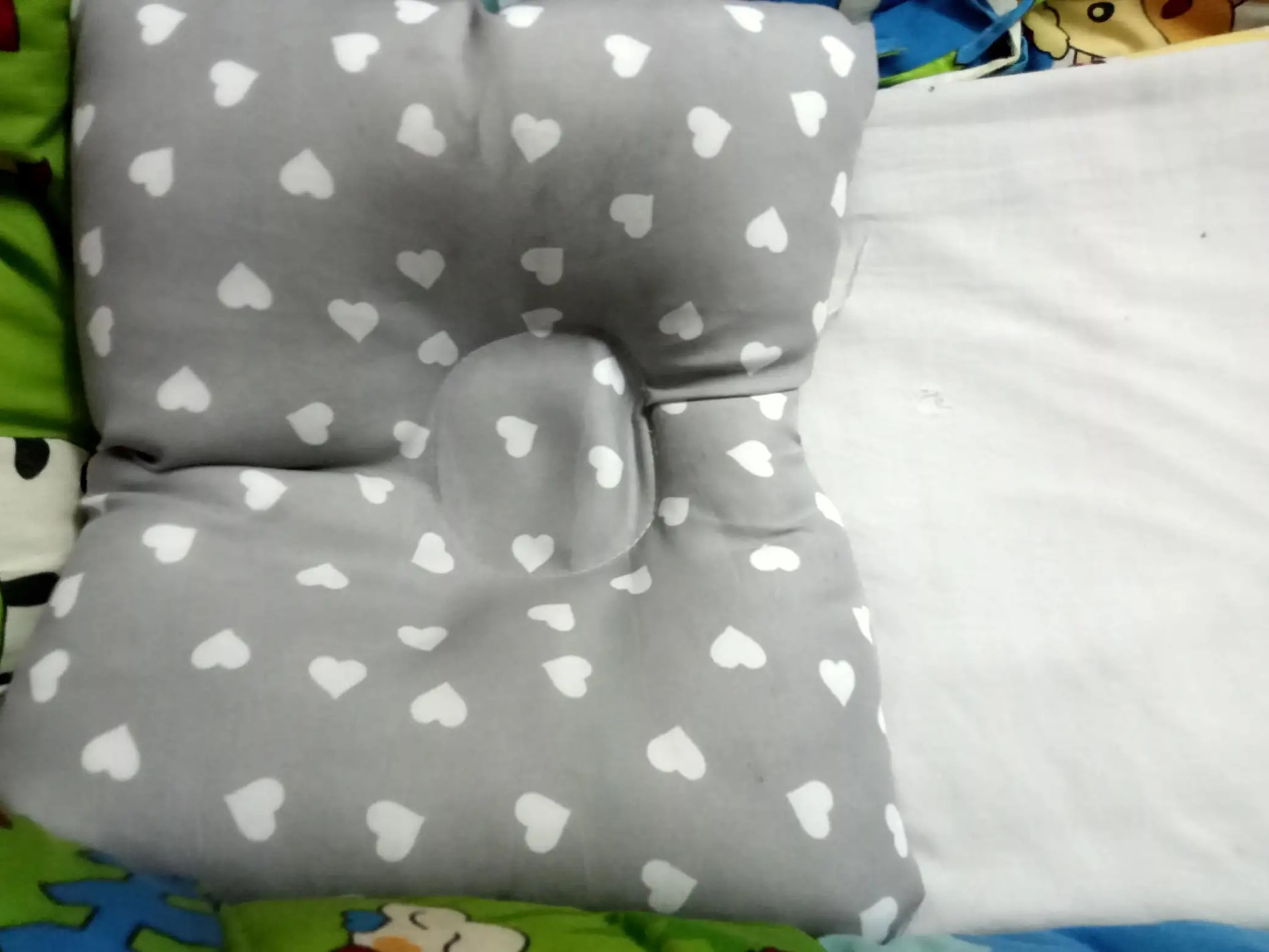 Premium Head Shaping Baby Pillow | Provides Neck Support | Prevents Flat Head Syndrome | Portable & Lightweight | 0-36 Months | Shades of Grey