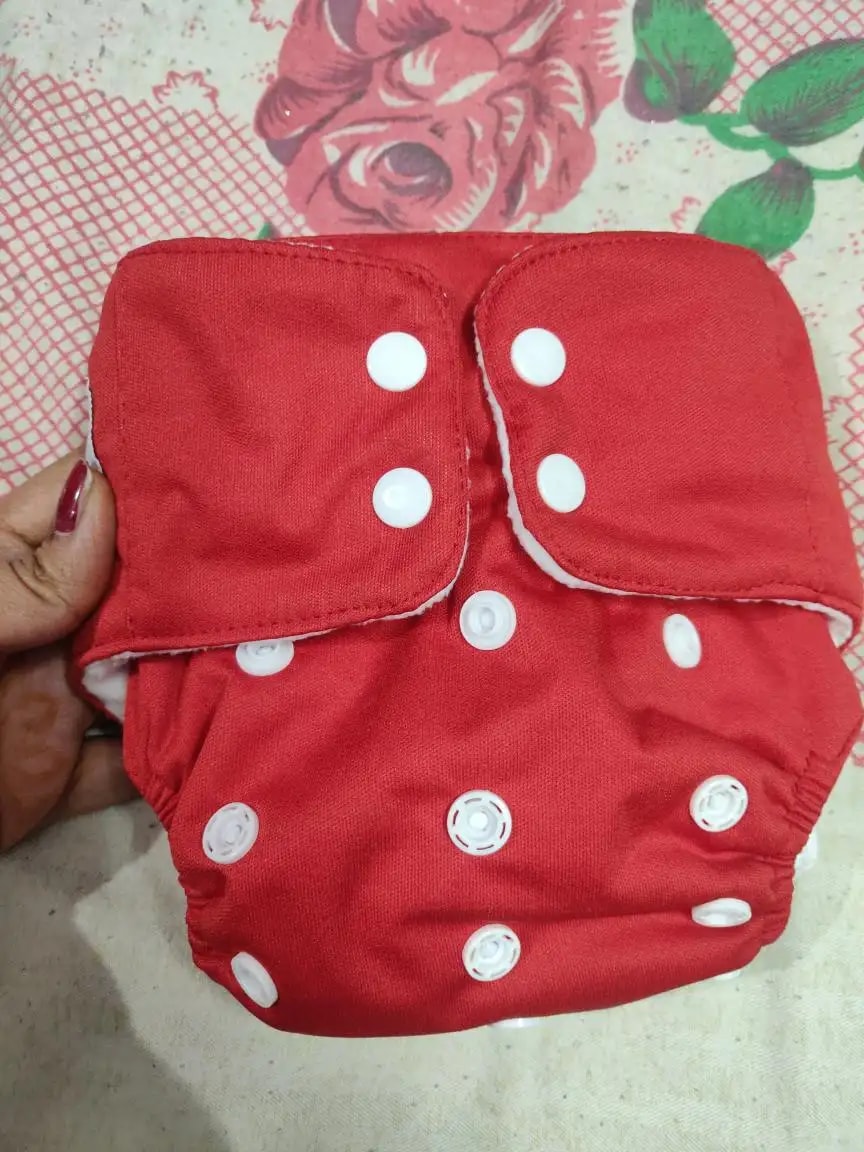 Adjustable Washable & Reusable Cloth Diaper With Dry Feel, Absorbent Insert Pad (3M-3Y) | Oeko-Tex Certified | Prevents Rashes - Assorted Colors - Pack of 4