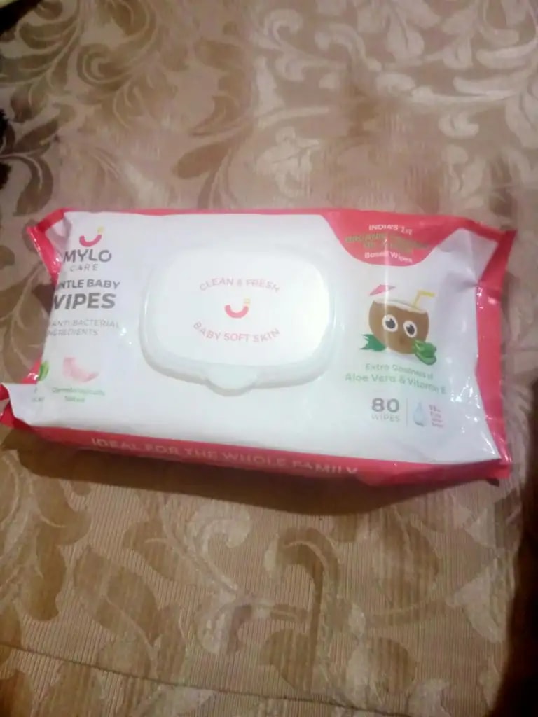 Gentle Baby Wipes With Lid - Organic Coconut Oil, Neem, Aloe Vera and Vitamin E | 98% Pure Water | Dermatologically Tested (Pack of 3) - 72 Wipes Per Pack
