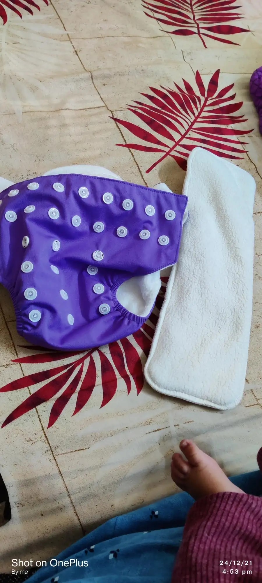 Adjustable Washable & Reusable Cloth Diaper With Dry Feel, Absorbent Insert Pad (3M-3Y) | Oeko-Tex Certified | Prevents Rashes - Assorted Colors - Pack of 4