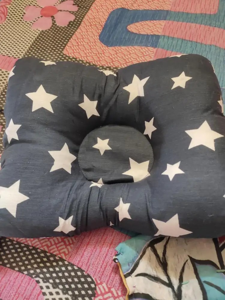 Premium Head Shaping Baby Pillow | Provides Neck Support | Prevents Flat Head Syndrome | Portable & Lightweight | 0-36 Months | Shades of Grey