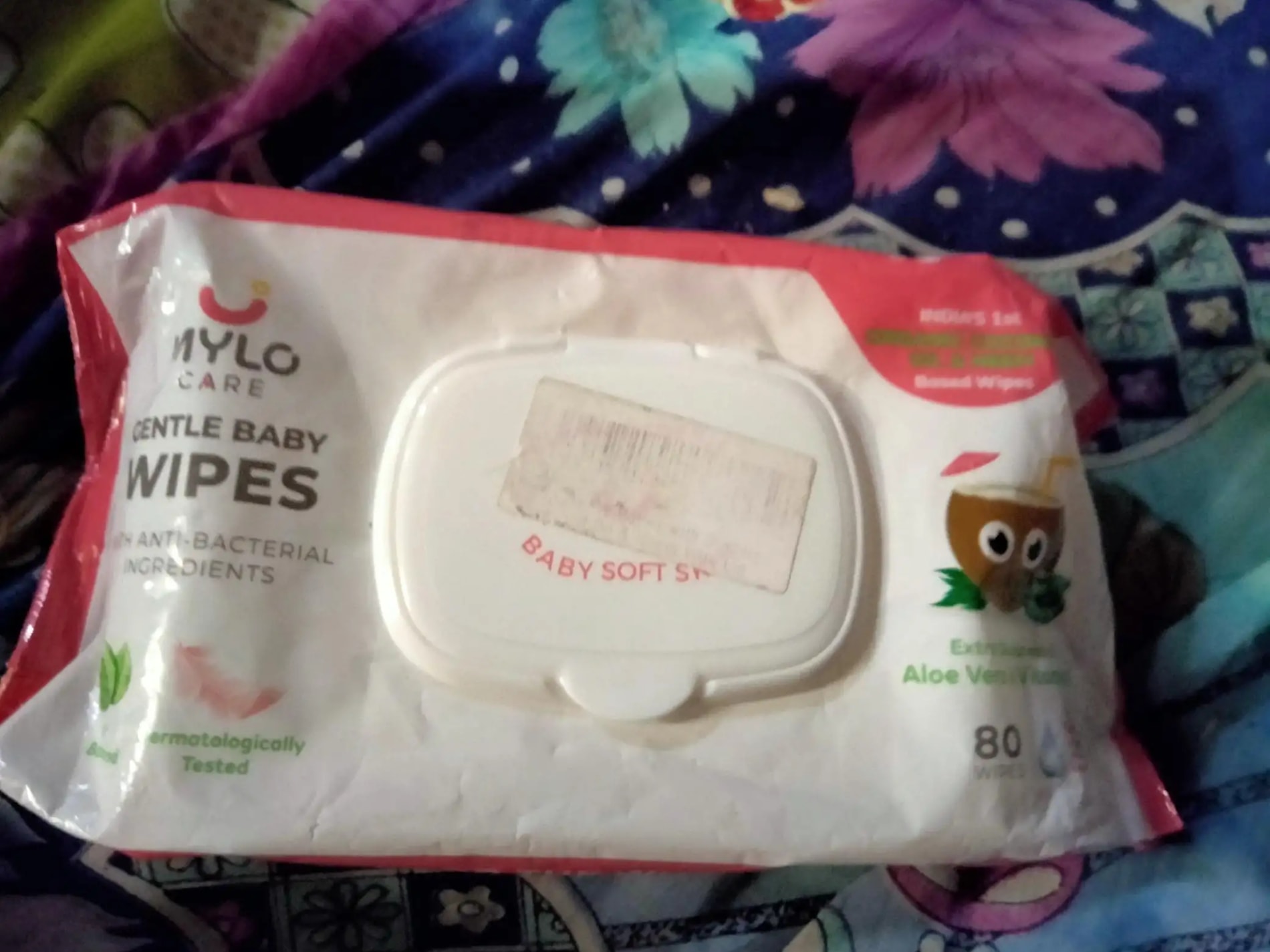 Gentle Baby Wipes With Lid - Organic Coconut Oil, Neem, Aloe Vera and Vitamin E | 98% Pure Water | Dermatologically Tested (Pack of 3) - 72 Wipes Per Pack