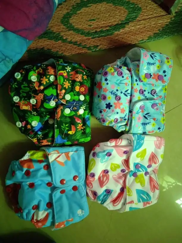 Adjustable Washable & Reusable Cloth Diaper With Absorbent Insert Pad (3M-3Y) | Oeko-Tex Certified | Prevents Rashes - Rainbow & Jungle - Pack of 2
