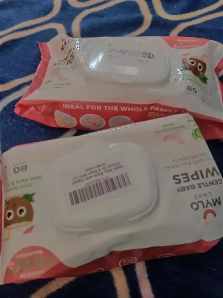 Gentle Baby Wipes With Lid - Organic Coconut Oil, Neem, Aloe Vera and Vitamin E | 98% Pure Water | Dermatologically Tested (Pack of 3) - 72 Wipes Per Pack