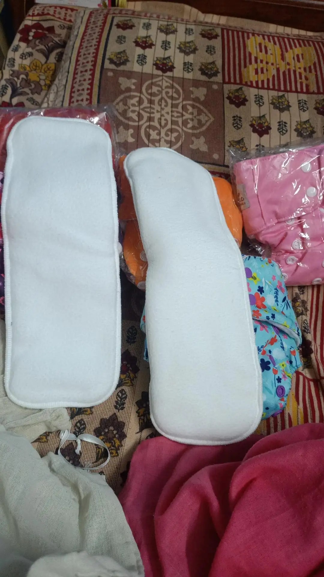 Adjustable Washable & Reusable Cloth Diaper With Dry Feel, Absorbent Insert Pad (3M-3Y) | Oeko-Tex Certified | Prevents Rashes - Assorted Colors - Pack of 4