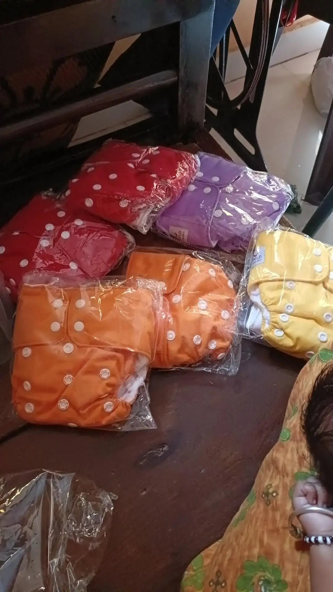 Adjustable Washable & Reusable Cloth Diaper With Dry Feel, Absorbent Insert Pad (3M-3Y) | Oeko-Tex Certified | Prevents Rashes - Assorted Colors - Pack of 4