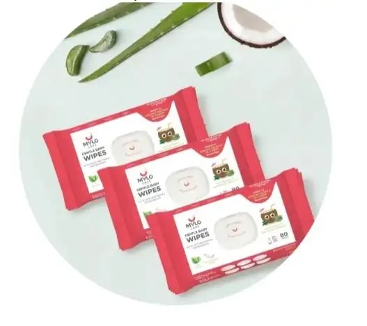 Gentle Baby Wipes With Lid - Organic Coconut Oil, Neem, Aloe Vera and Vitamin E | 98% Pure Water | Dermatologically Tested (Pack of 3) - 72 Wipes Per Pack