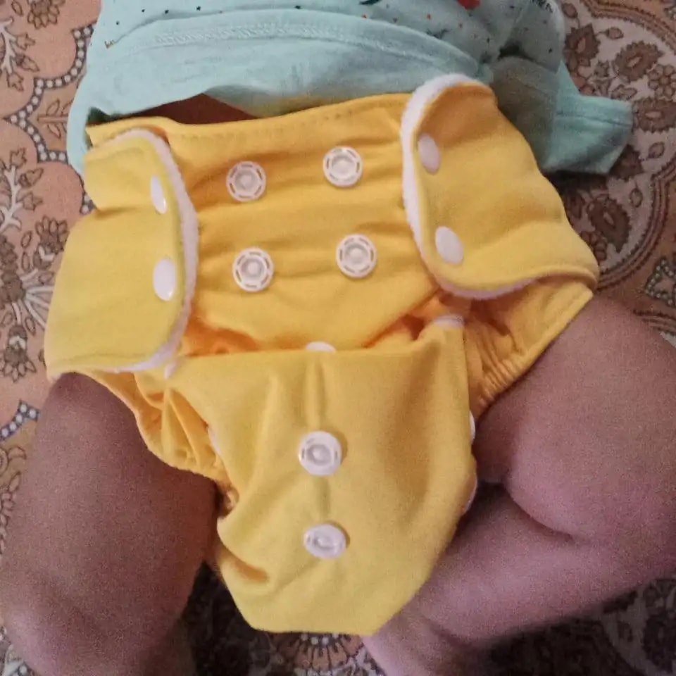 Adjustable Washable & Reusable Cloth Diaper With Dry Feel, Absorbent Insert Pad (3M-3Y) | Oeko-Tex Certified | Prevents Rashes - Assorted Colors - Pack of 4