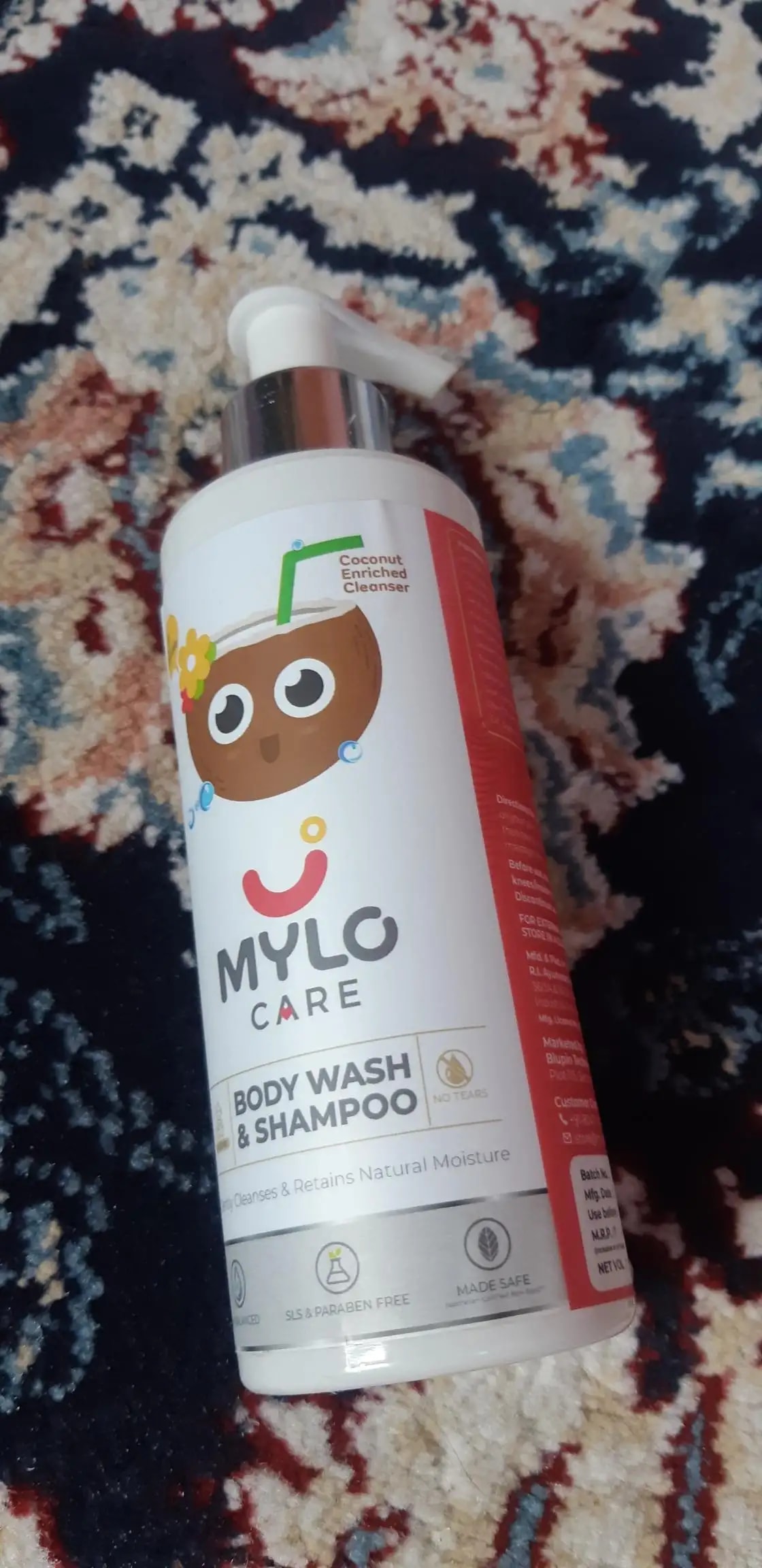 Baby Shampoo and Body Wash | Gentle Cleansing Head-to-Toe | Tear Free Formulation | Retains Natural Moisture | Dermatologically Tested | Made Safe Certified- 200 ml - Pack of 2