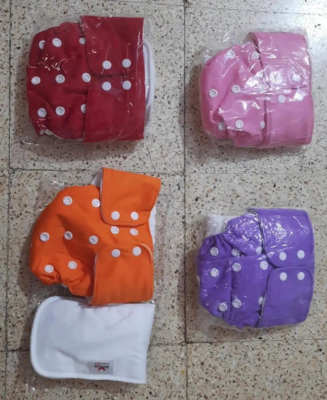 Adjustable Washable & Reusable Cloth Diaper With Dry Feel, Absorbent Insert Pad (3M-3Y) | Oeko-Tex Certified | Prevents Rashes - Assorted Colors - Pack of 4