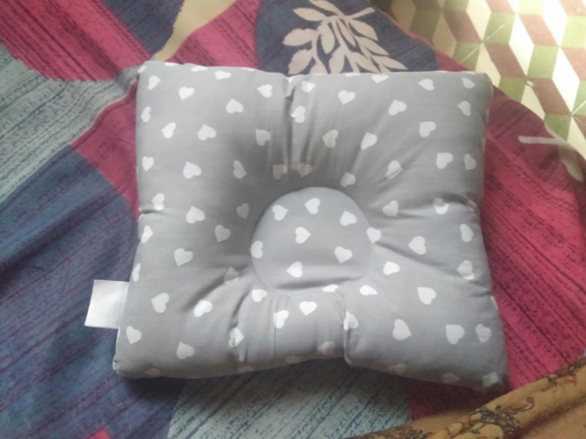 Premium Head Shaping Baby Pillow | Provides Neck Support | Prevents Flat Head Syndrome | Portable & Lightweight | 0-36 Months | Shades of Grey