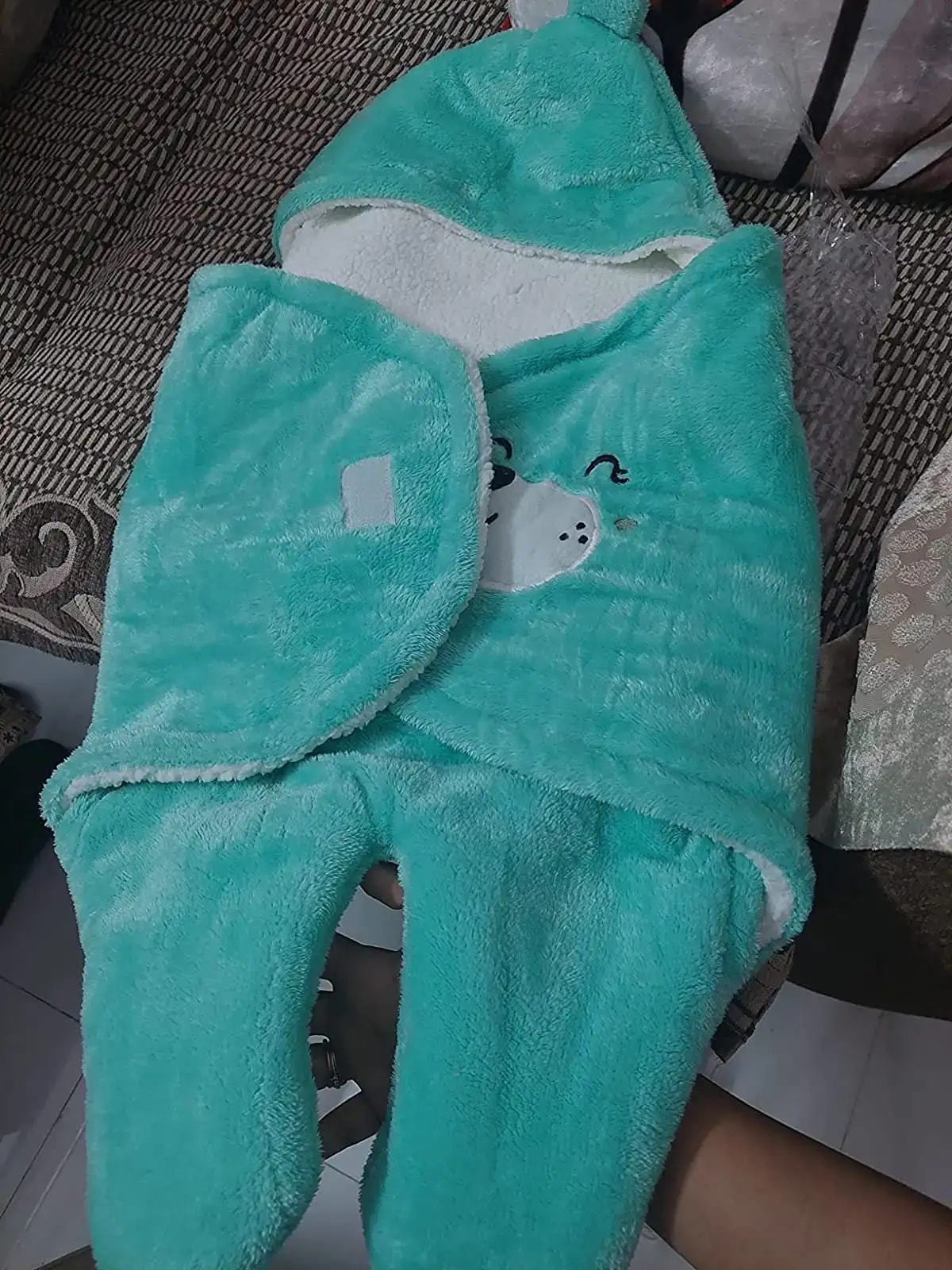 Baby Wrapper for New Born | Baby Swaddling Wrapper | 4-in-1 All Season AC Blanket cum Sleeping Bag for Baby 0-6 Months - Light Pink & Mint Green