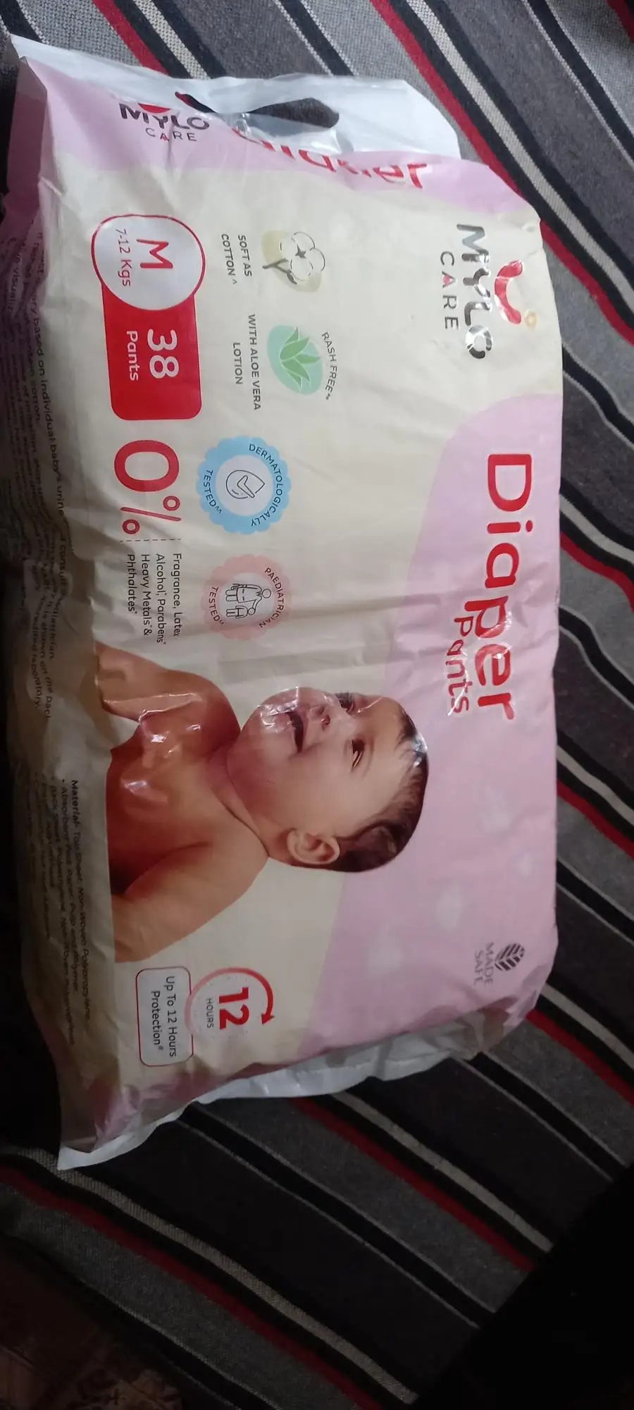 Baby Diaper Pants Small (S) Size 4-8 kgs (42 count) Leak Proof | Lightweight | Rash Free | 12 Hours Protection | ADL Technology (Pack of 1)