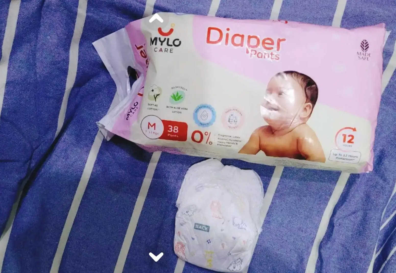 Baby Diaper Pants Small (S) Size 4-8 kgs (42 count) Leak Proof | Lightweight | Rash Free | 12 Hours Protection | ADL Technology (Pack of 1)